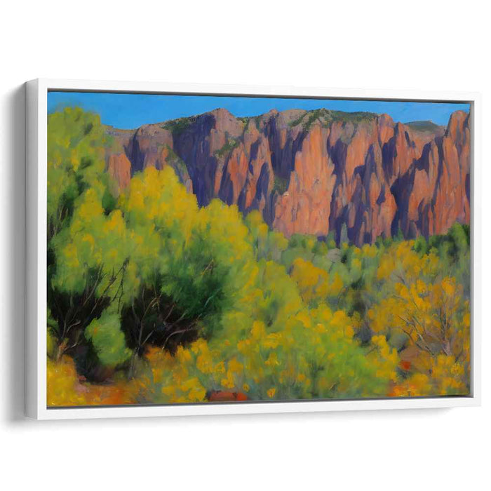 Color Cascade Bliss: Vibrant Landscape Canvas Art Print