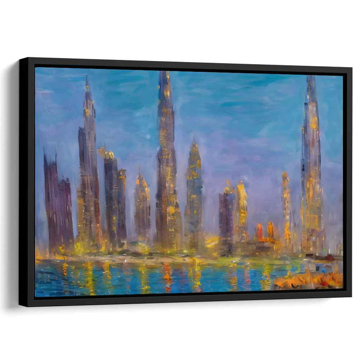 Urban Brushstrokes Abound: Impressionist Cityscape Canvas Art Print