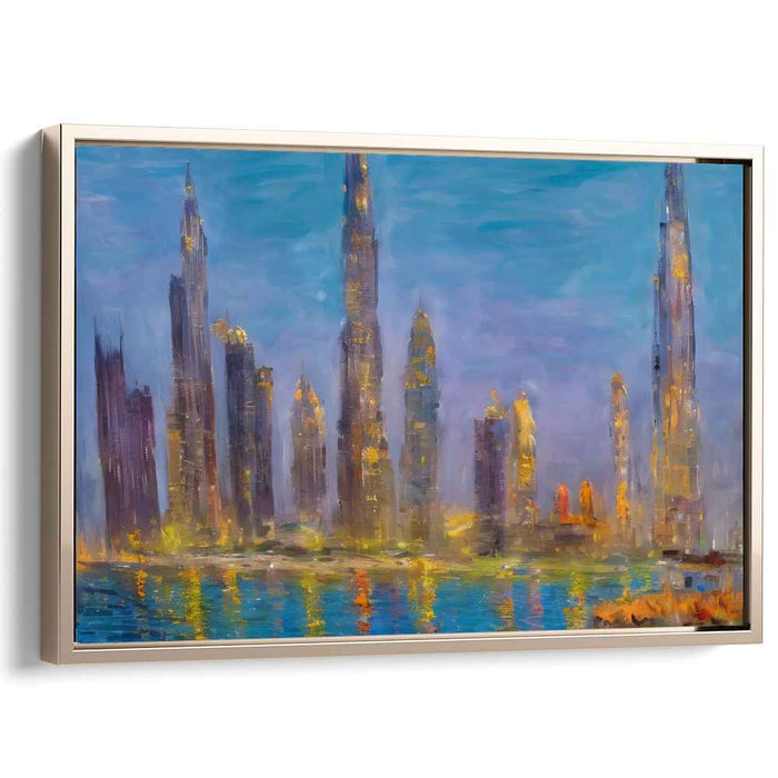 Urban Brushstrokes Abound: Impressionist Cityscape Canvas Art Print