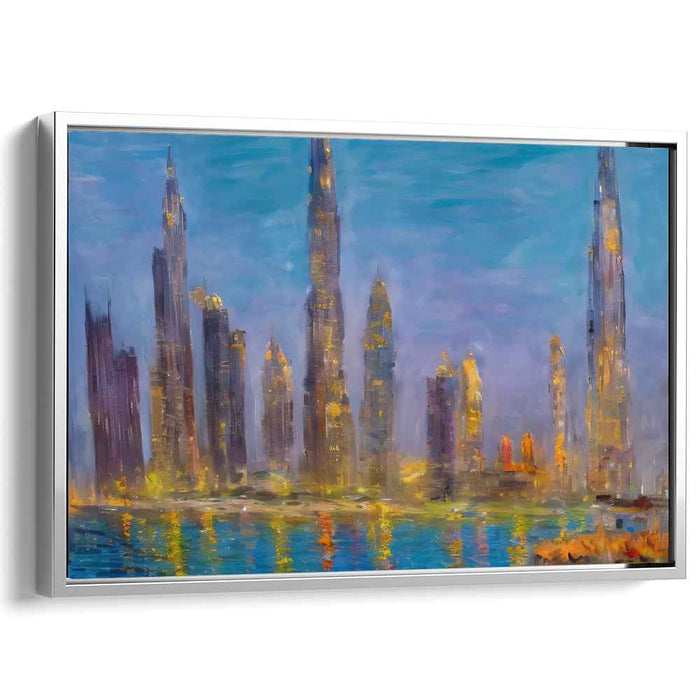 Urban Brushstrokes Abound: Impressionist Cityscape Canvas Art Print