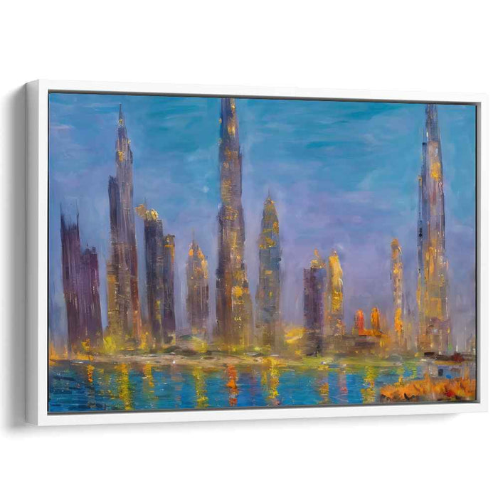 Urban Brushstrokes Abound: Impressionist Cityscape Canvas Art Print