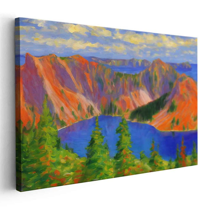 Colorburst Horizon Symphony: Vibrant Landscape Canvas Art Print