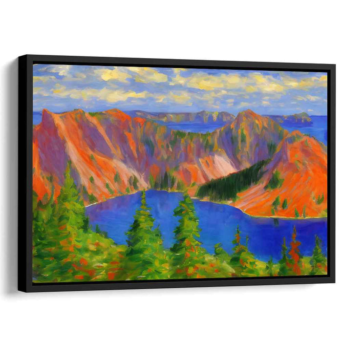 Colorburst Horizon Symphony: Vibrant Landscape Canvas Art Print