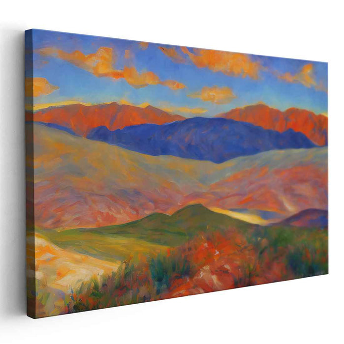 Mirage Melodies: Vibrant Desert Landscape Canvas Art Print