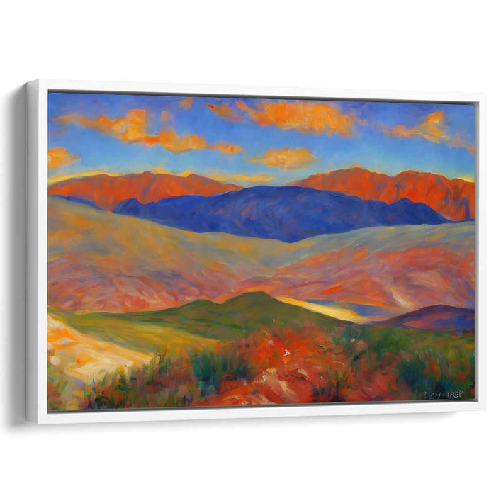 Mirage Melodies: Vibrant Desert Landscape Canvas Art Print