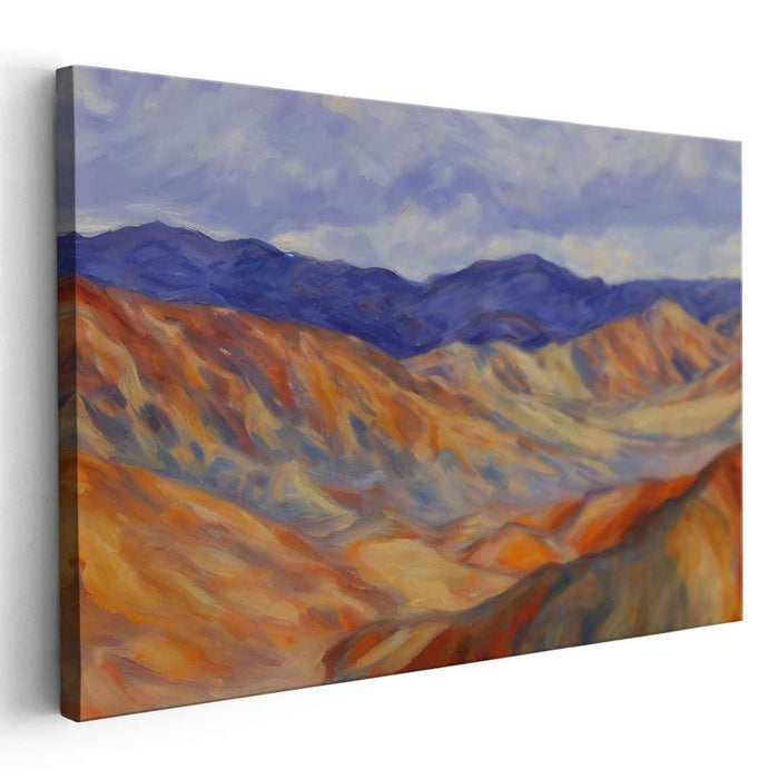 Sweeping Vistas: Impressionist Mountain Range Canvas Art