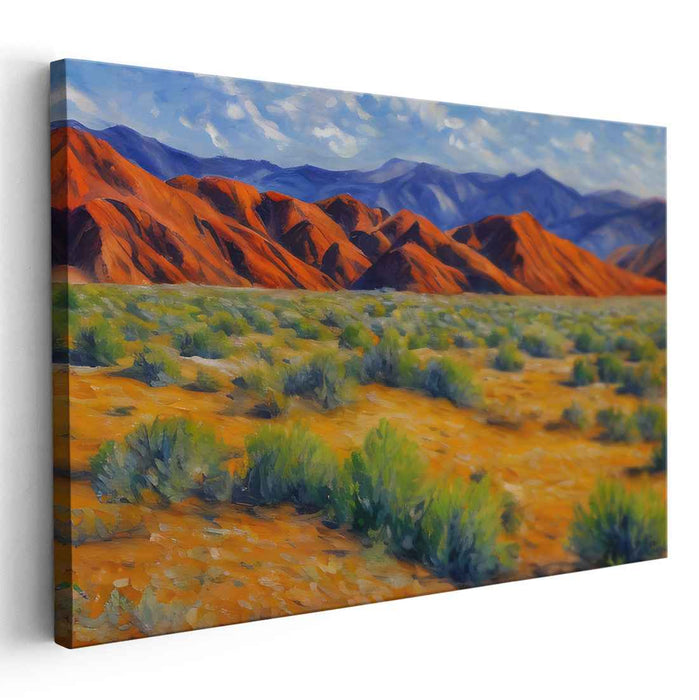 Ethereal Eden Peaks Bloom: Vibrant Landscape of Flourishing Life and Rugged Mountains