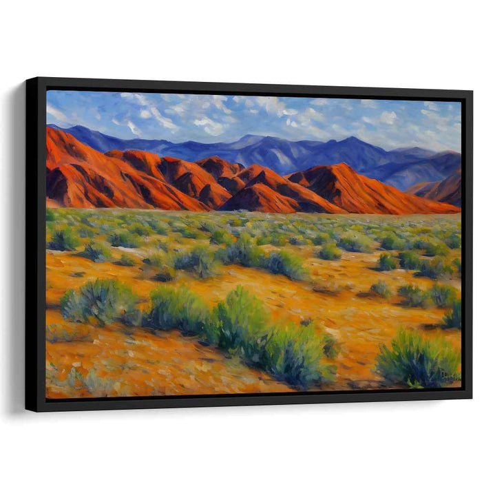 Ethereal Eden Peaks Bloom: Vibrant Landscape of Flourishing Life and Rugged Mountains