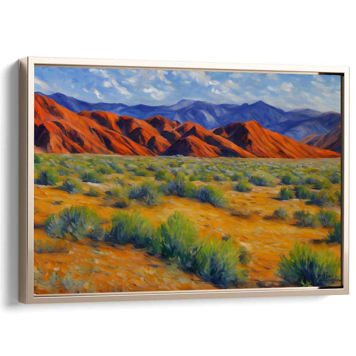 Ethereal Eden Peaks Bloom: Vibrant Landscape of Flourishing Life and Rugged Mountains