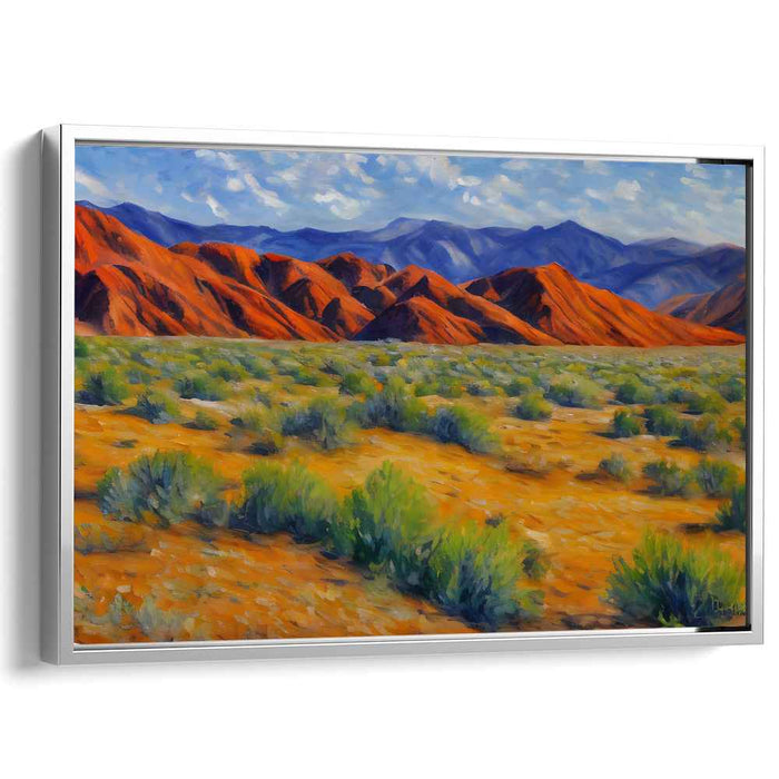 Ethereal Eden Peaks Bloom: Vibrant Landscape of Flourishing Life and Rugged Mountains