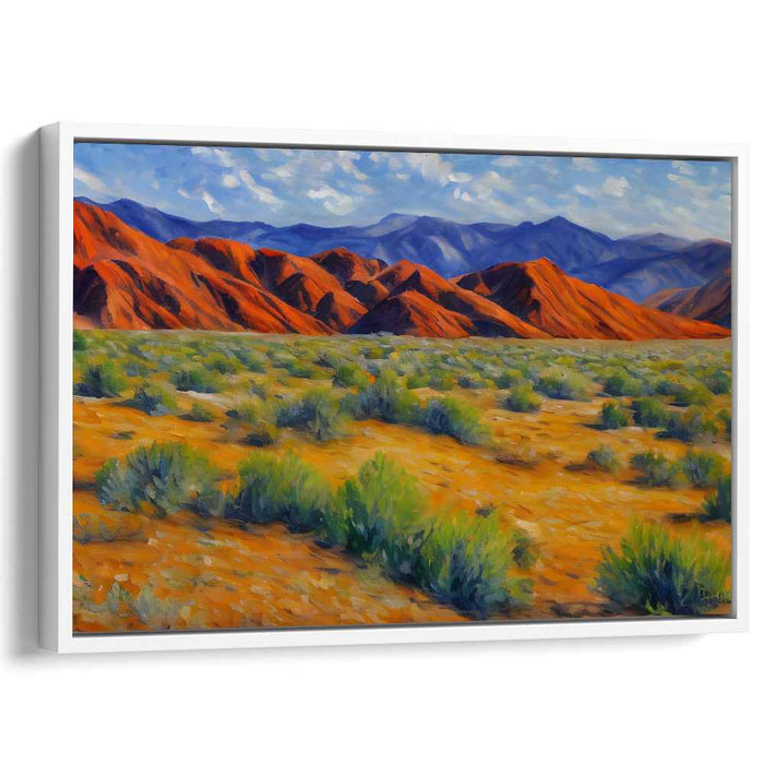 Ethereal Eden Peaks Bloom: Vibrant Landscape of Flourishing Life and Rugged Mountains