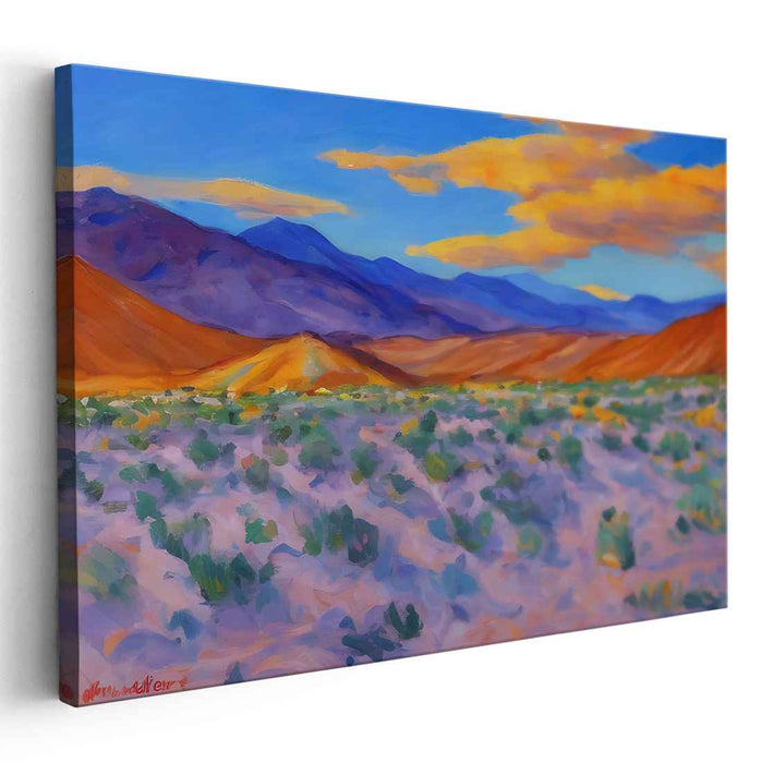 Harmony in Copper Melodies: A Symphony of Warm Hues - Vibrant Landscape Canvas Art