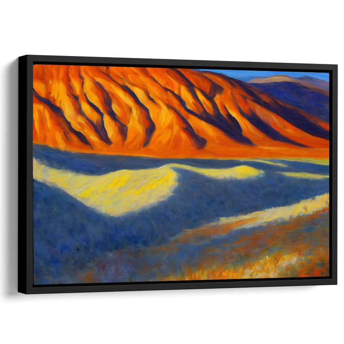 Fiery Mountain Majesty: Vibrant Landscape Canvas Art Print