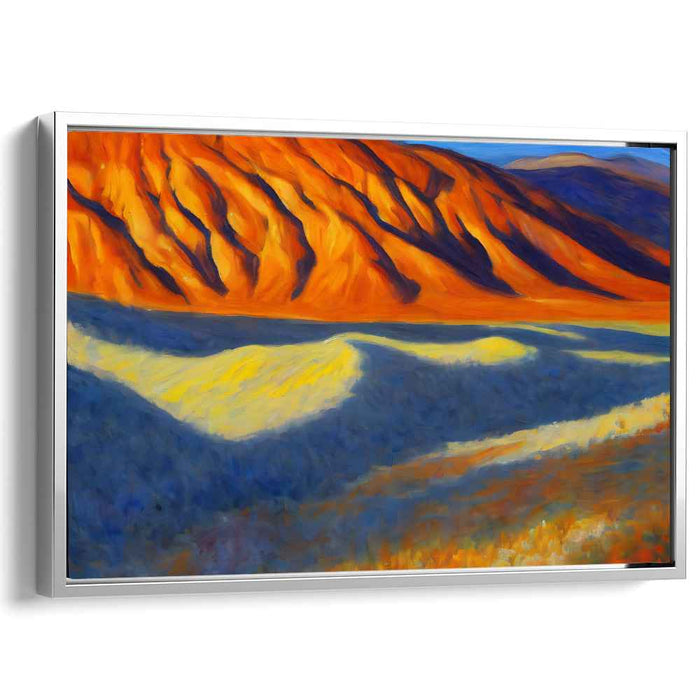 Fiery Mountain Majesty: Vibrant Landscape Canvas Art Print