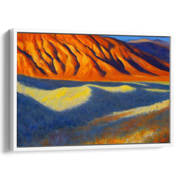 Fiery Mountain Majesty: Vibrant Landscape Canvas Art Print