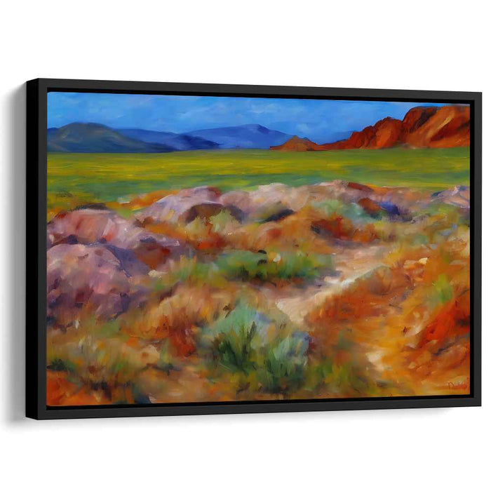 Colorful Horizon Perspectives: Vibrant Landscape Canvas Art Print