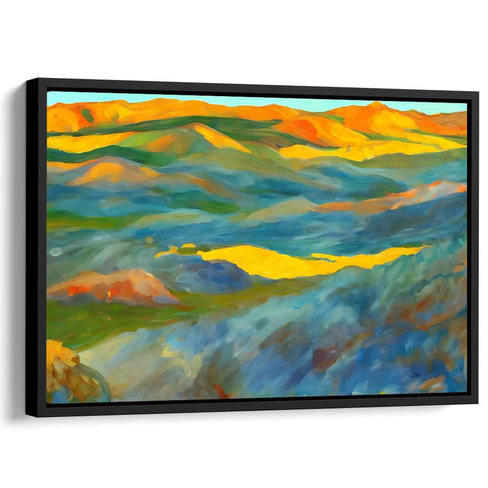 Transient Summits: Impressionist Mountain Landscape Canvas Art