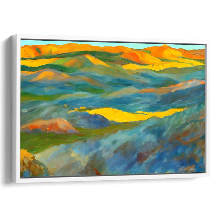 Transient Summits: Impressionist Mountain Landscape Canvas Art