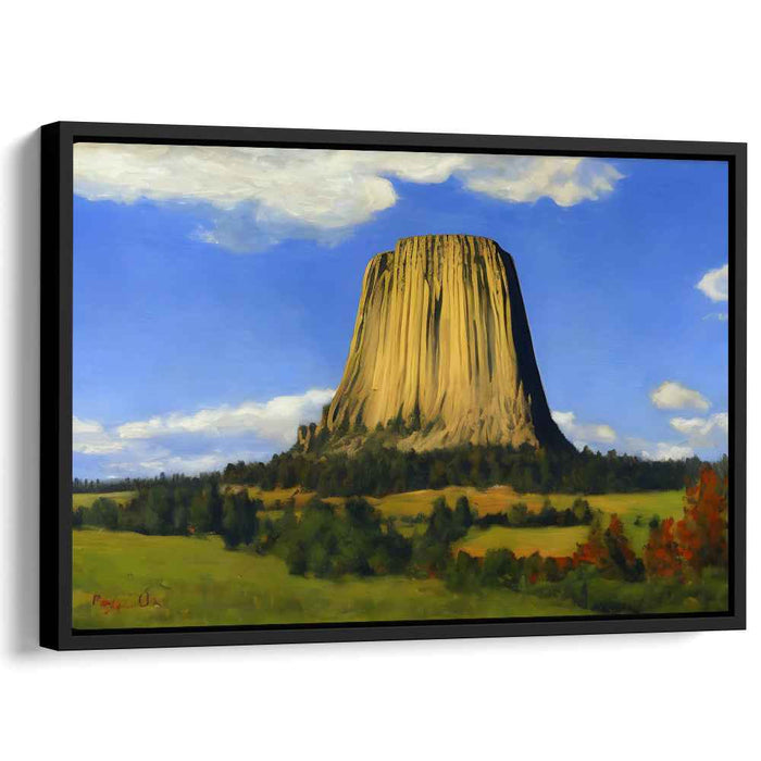 Ethereal Echoes of Sentinel Peaks: Realistic Landscape of Devils Tower