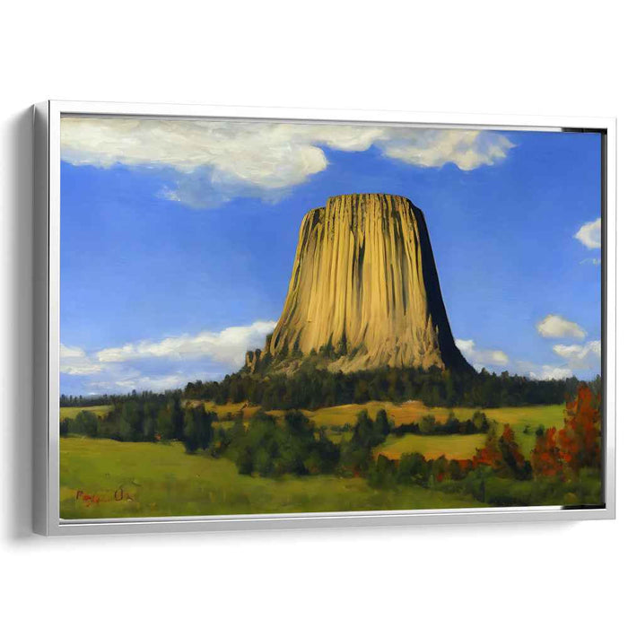 Ethereal Echoes of Sentinel Peaks: Realistic Landscape of Devils Tower