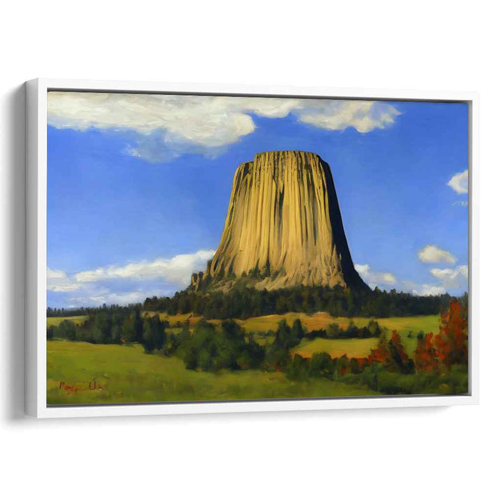 Ethereal Echoes of Sentinel Peaks: Realistic Landscape of Devils Tower