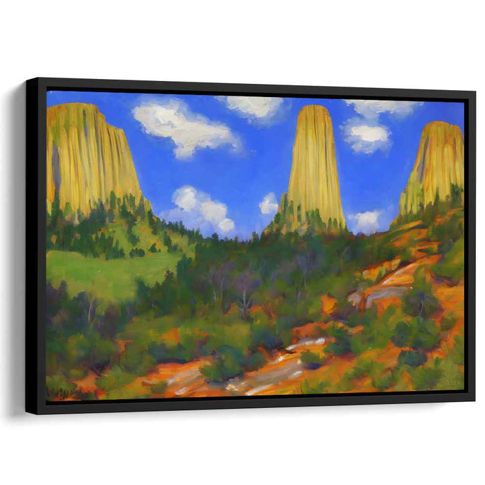 Solitude Among Pines: Serene Wilderness Landscape Canvas Art Print