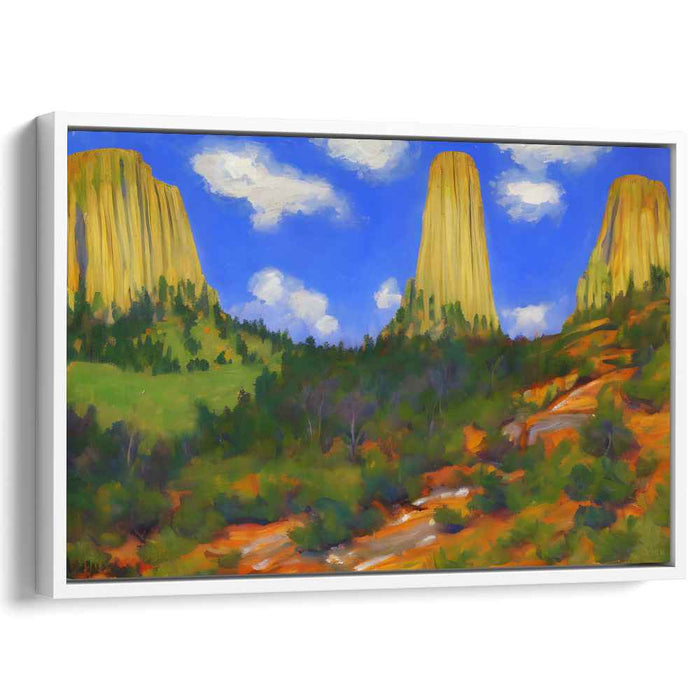 Solitude Among Pines: Serene Wilderness Landscape Canvas Art Print