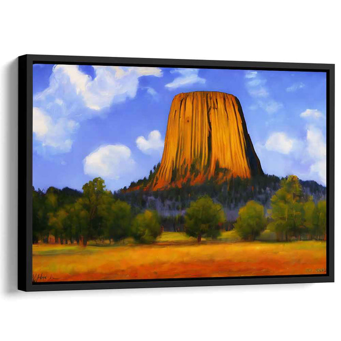 Majestic Guardians: Devils Tower in Golden Splendor