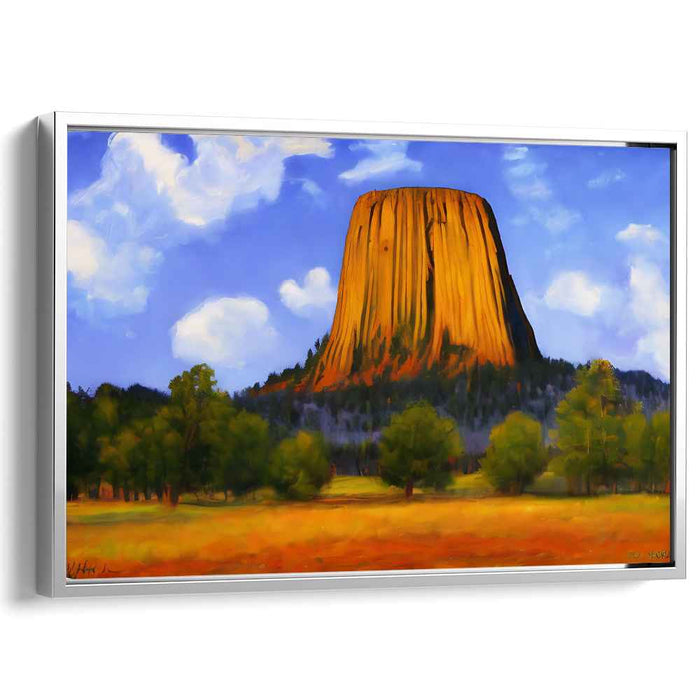 Majestic Guardians: Devils Tower in Golden Splendor