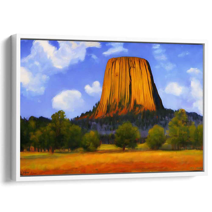 Majestic Guardians: Devils Tower in Golden Splendor