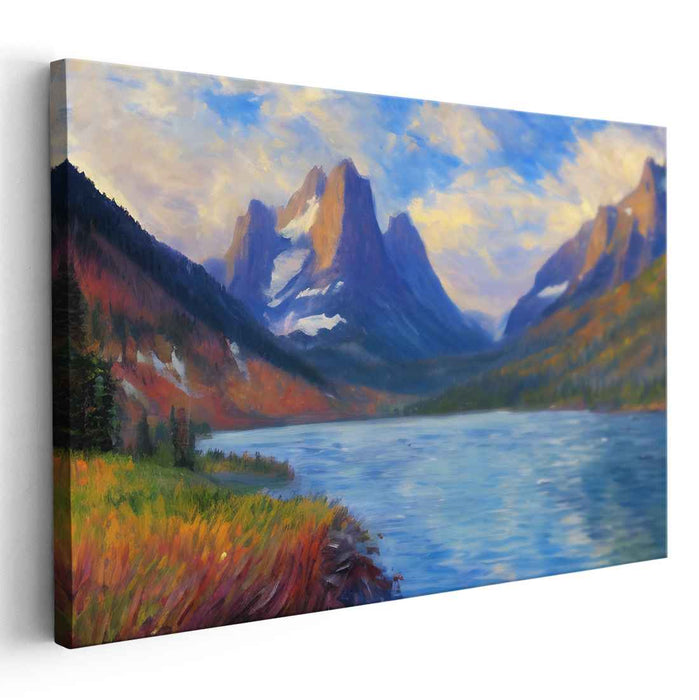 Brush Strokes Dance: An Impressionist Landscape Canvas Art Print