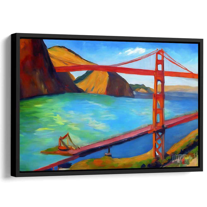 Neon Dreaming in Fog City: Vivid Landscape of San Francisco's Iconic Bridge