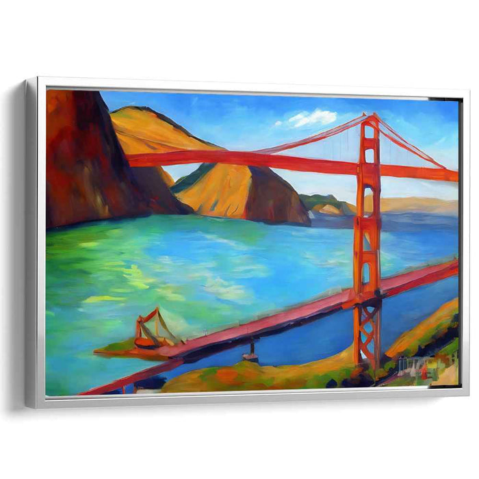 Neon Dreaming in Fog City: Vivid Landscape of San Francisco's Iconic Bridge