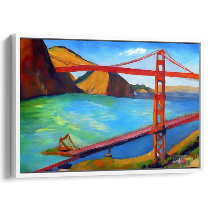 Neon Dreaming in Fog City: Vivid Landscape of San Francisco's Iconic Bridge