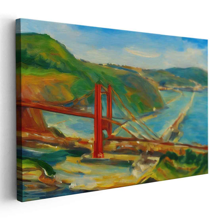 Swaying Meadows: Vibrant Impressionist Landscape Canvas Art Print