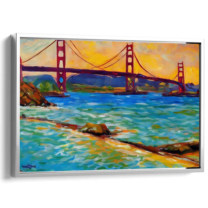 Colorful Dreams on Canvas: Vibrant Impressionist Sunset Canvas Art Print