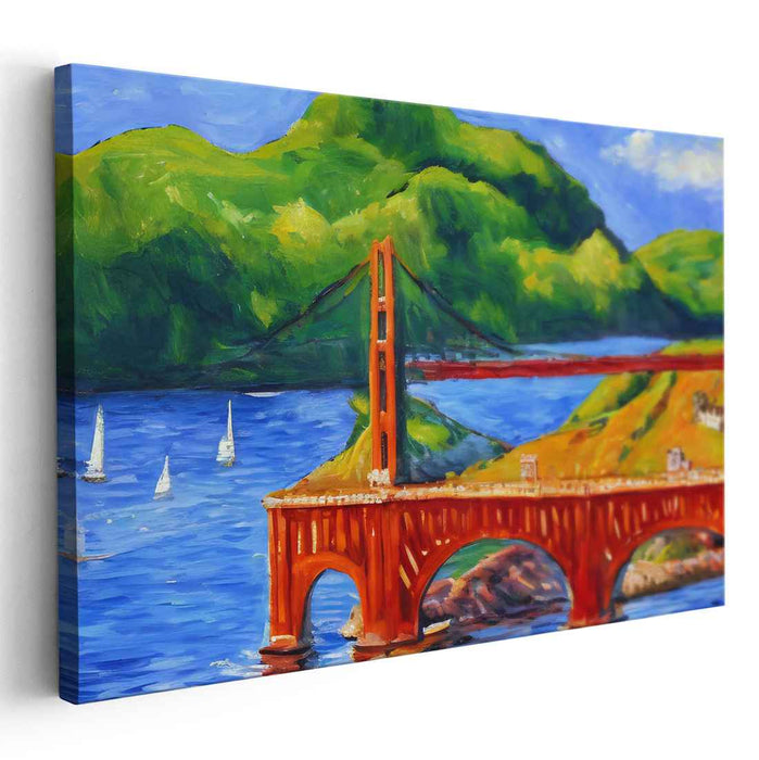 Living Palette Symphony: Vibrant Landscape Canvas Art Print
