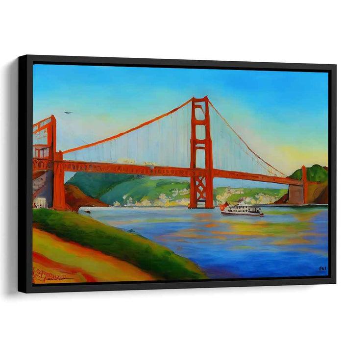Foggy City Symphony: Impressionist San Francisco Landscape Canvas Art Print
