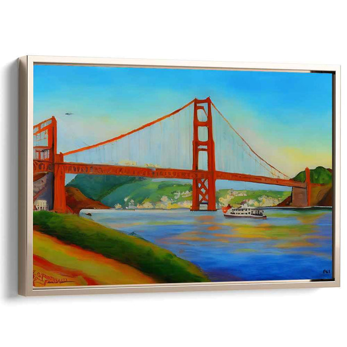 Foggy City Symphony: Impressionist San Francisco Landscape Canvas Art Print