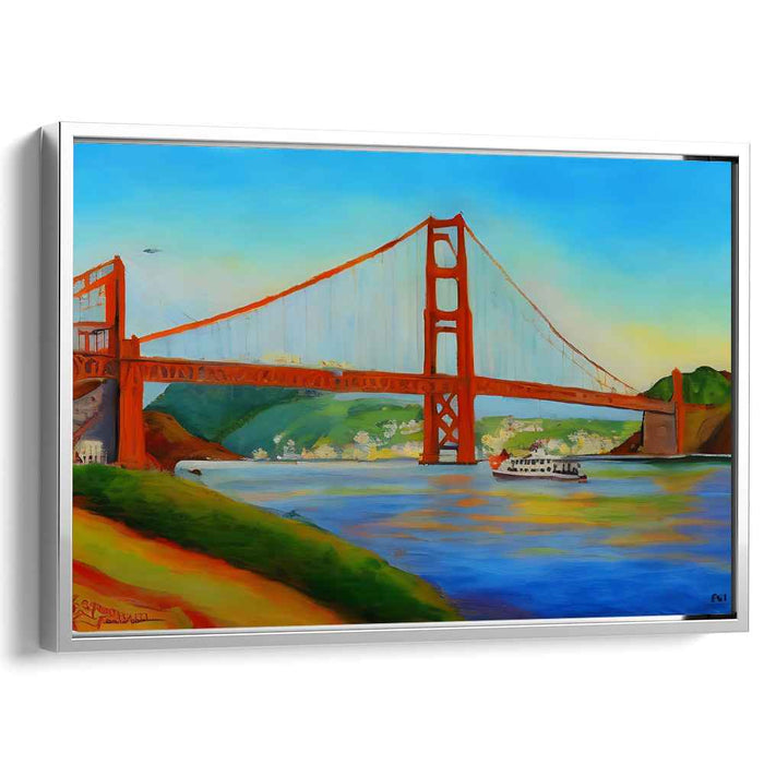 Foggy City Symphony: Impressionist San Francisco Landscape Canvas Art Print