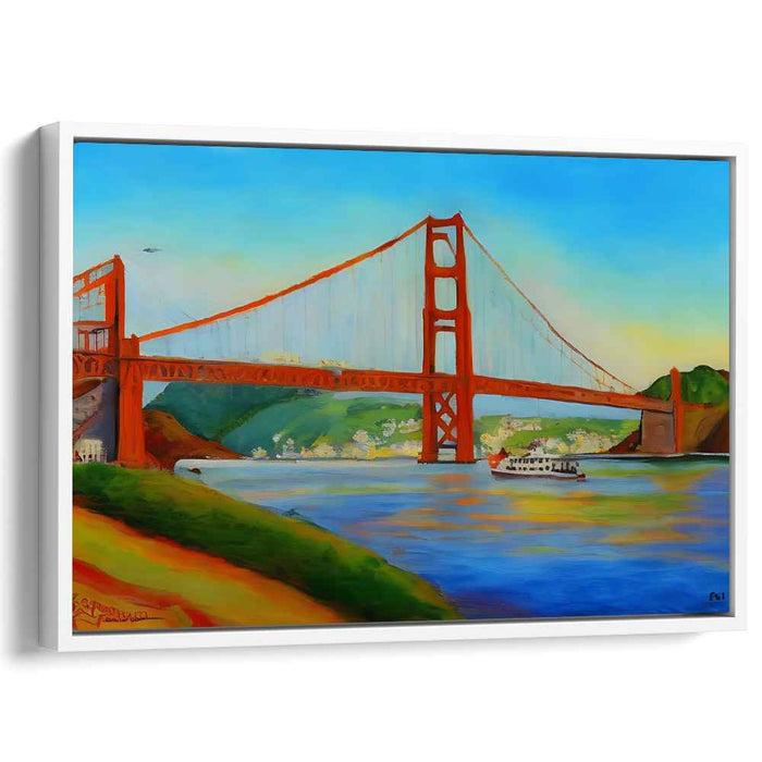 Foggy City Symphony: Impressionist San Francisco Landscape Canvas Art Print