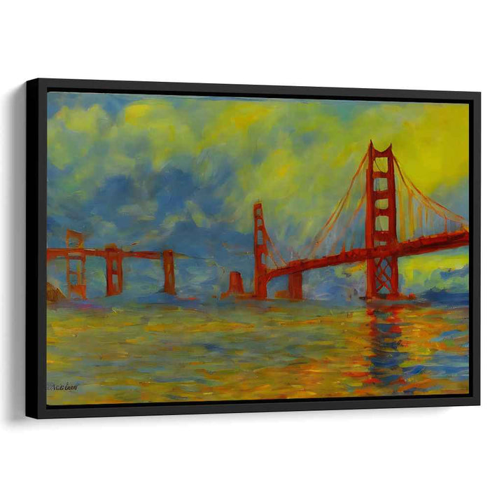 Luminous Impressions: Impressionist Golden Gate Bridge Canvas Art