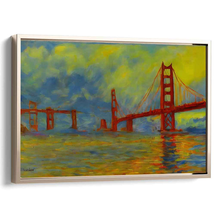 Luminous Impressions: Impressionist Golden Gate Bridge Canvas Art