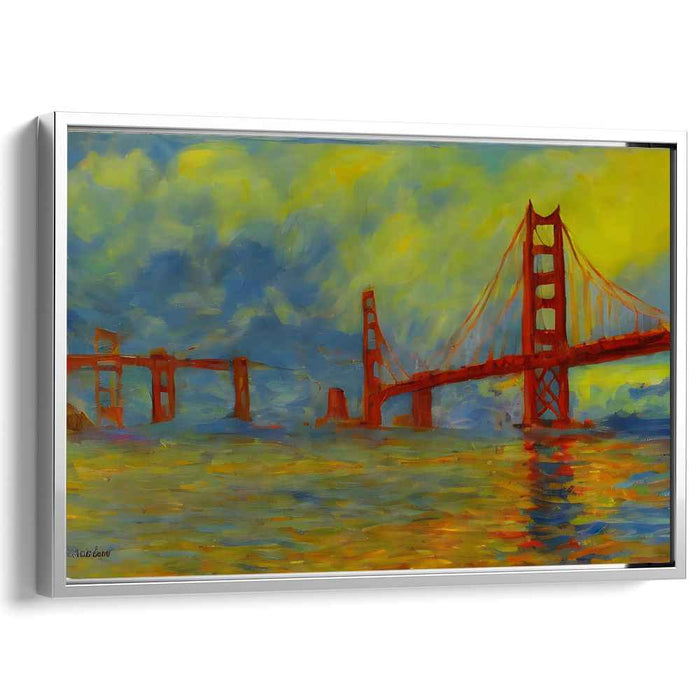 Luminous Impressions: Impressionist Golden Gate Bridge Canvas Art
