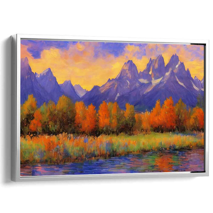 Echoes of Eternity: Majestic Mountain Landscape Canvas Art