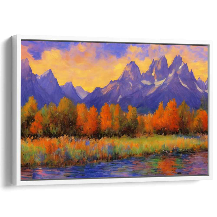 Echoes of Eternity: Majestic Mountain Landscape Canvas Art