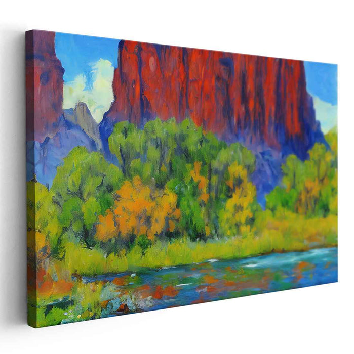 Eternal Vistas: Vibrant Landscape Canvas Art Print