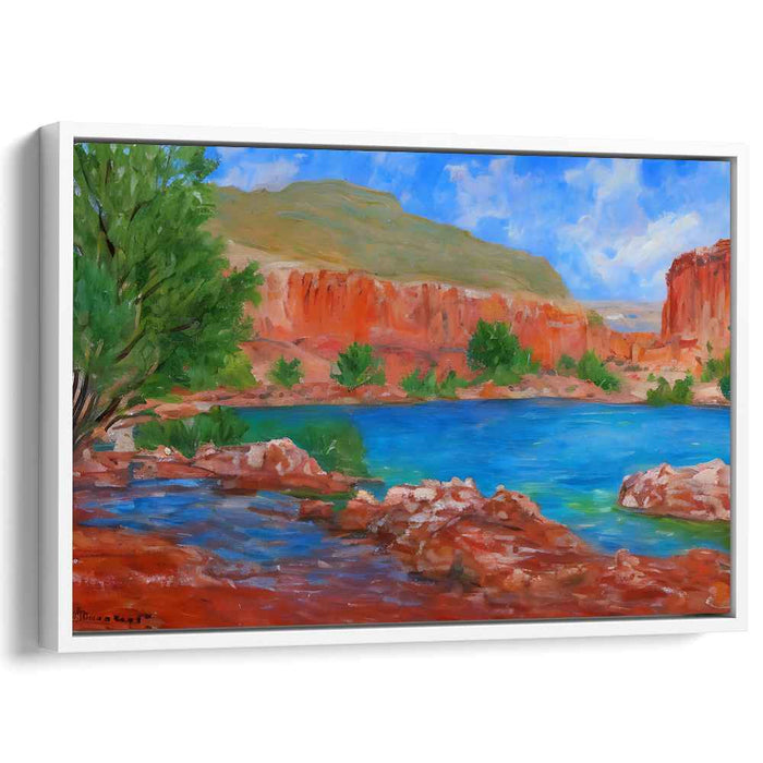 Wanderer's Delight: Majestic Canyon Landscape Canvas Art