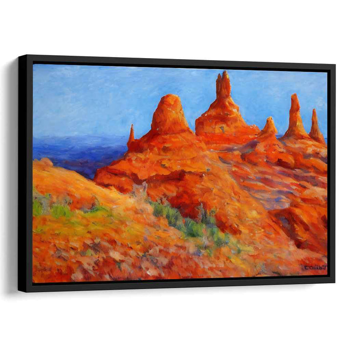 Vivid Strokes Melody: Vibrant Impressionist Landscape Canvas Art Print