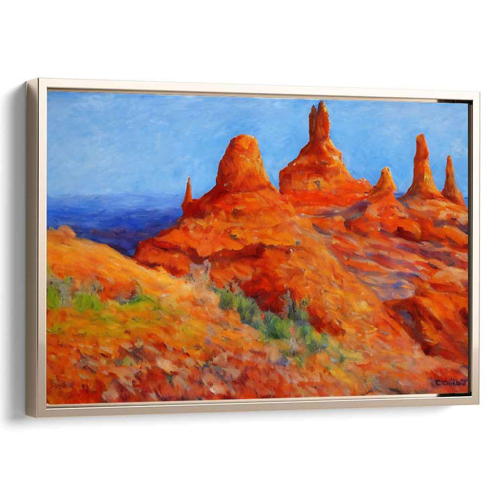 Vivid Strokes Melody: Vibrant Impressionist Landscape Canvas Art Print